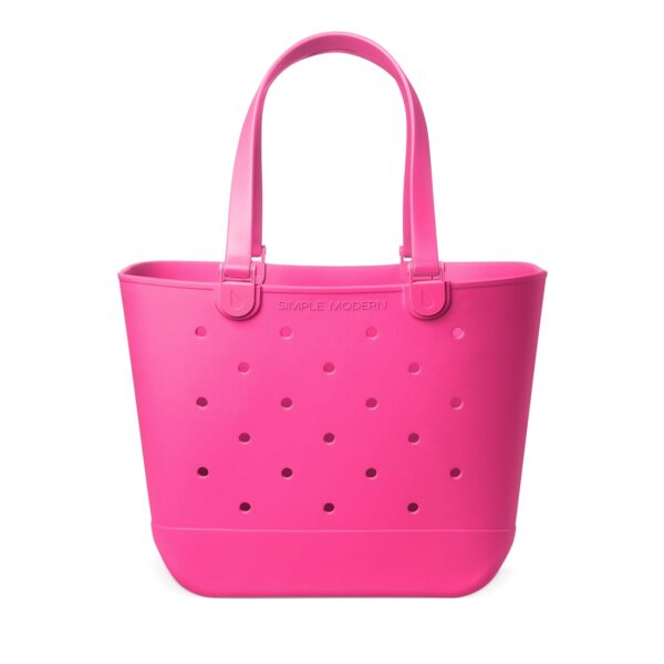 Simple Modern Extra-Large Beach Bag | Waterproof Getaway Rubber Tote with Zipper Pocket for Travel, Pool, Boat, Groceries, Sports | Malibu